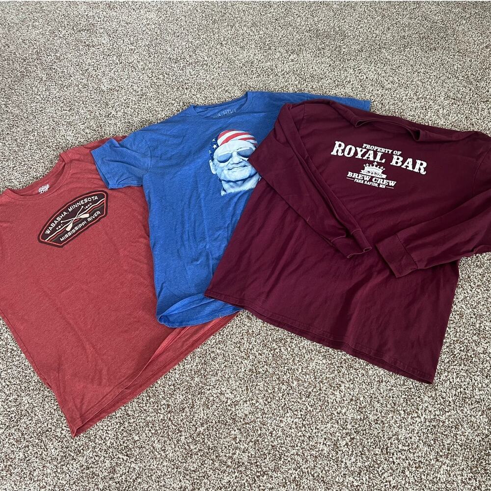 Bundle of 3 T-Shirts, Assorted colors, Men's size 2XL